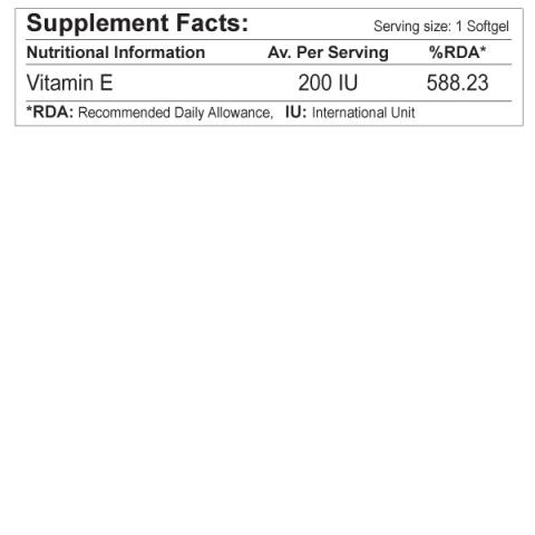 کپسول سافت ژل ویتامین ای 200 IU رزاویت